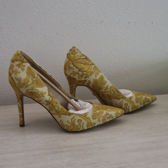 Sam Edelman H37918F704 Sz 6 Hazel Tumeric Fabric Pointed Toe High Heel Pumps $14 - Picture 5 of 14